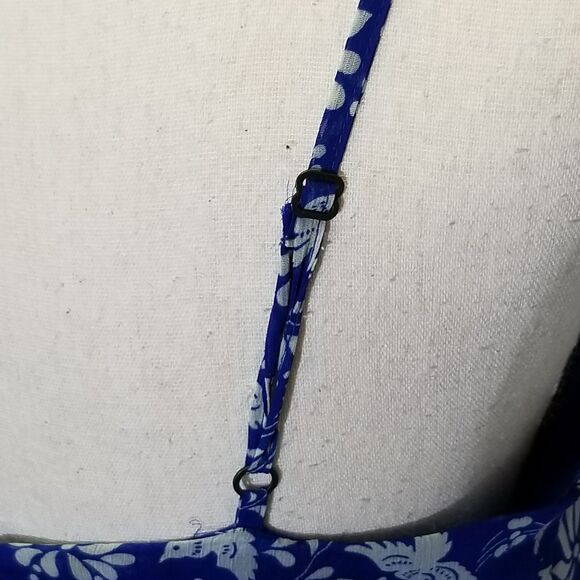 Xhilaration M Dress Maxi Blue Bird of Paradise Chiffon Boho Cottagecore Whimsy - Picture 4 of 10